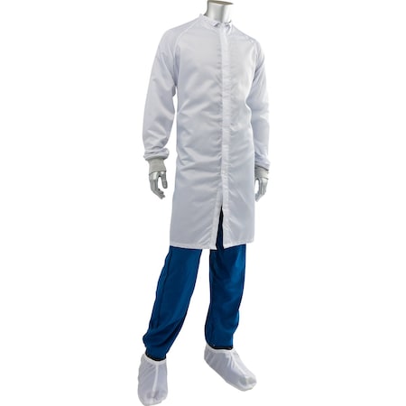 Uniform Technology Disctek 5.0 ISO 6 (Class 1,000) Cleanroom Frock CFRZPD-88WH-S