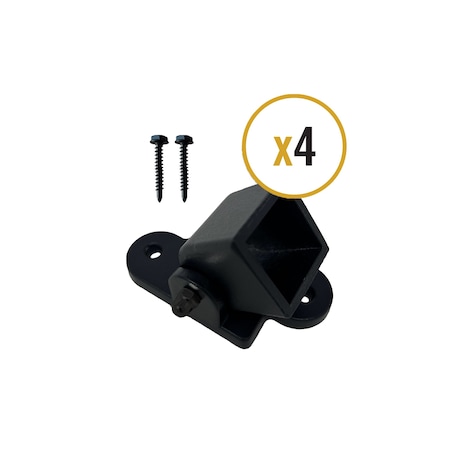 Nuvo Iron Textured Black Ready Rail Steel Railing Up-Down Swivel Stair Brackets, Hardware Included DSRSB-UB