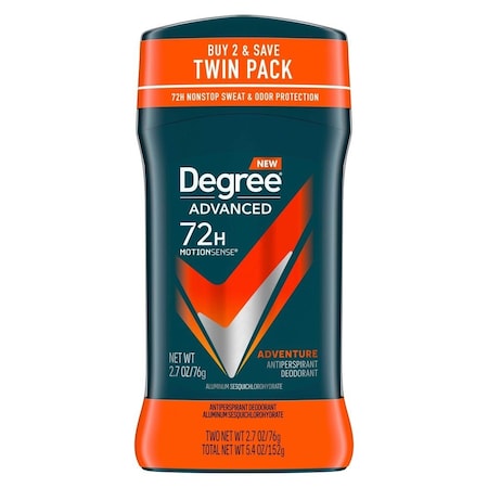 Degree Men Advanced 72H Motionsense Adventure Antiperspirant Deodorant, Twin Pack, 5.4 Ounce, 6PK 64348422