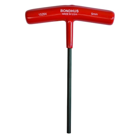 Bondhus 5.0mm Hex T-Handle 6in Length 15264