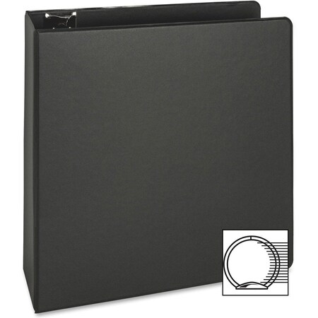 Business Source Basic Roundring Binder, Black BSN09978