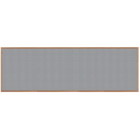 Aarco VIC Cork Bulletin Board, Red Oak Frame, Clear Lacquer Finish, Potato Skin 48''Hx144''W OW48144182