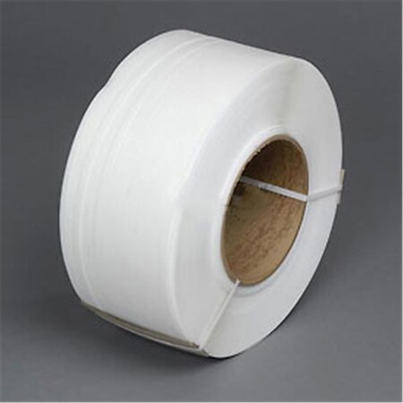 Pac Strapping Products Polypropylene Strapping, 0.25 in. x 0.024 in. x 18,000 ft. - White, 8 x 8 in. Core 422818