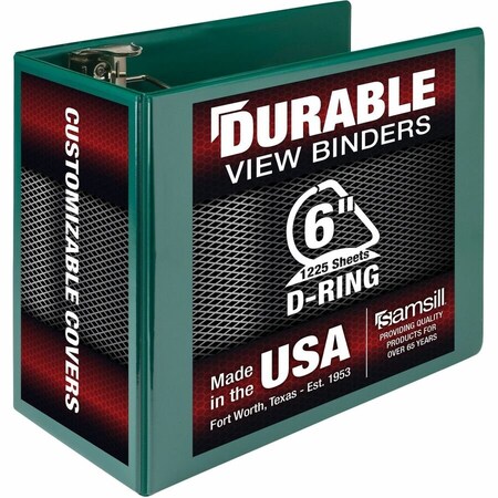 Samsill Nonstick 6 Locking DRing View Binder, Green SAM16424