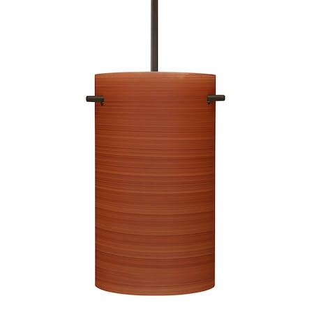 Besa Lighting Besa Tamburo 5 Pendant, Cherry, Bronze Finish, 1x 100W MAX E26 Base 1JT-4005CH-BR