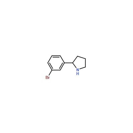 Ak Scientific 2-(3-Bromophenyl)pyrrolidine (250mg), CAS 383127-79-5 4942AB-250mg