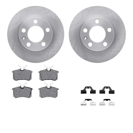 Dynamic Friction Co DFC Rotors with EURO 5000 Ceramic Brake Pads includes Hardware 6612-13416