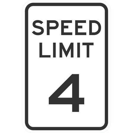 Lyle Speed Limit 4, 12x18, Non-Reflective, White G-4626-NA_12x18