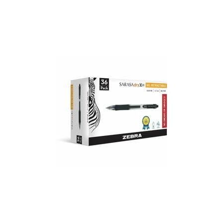 Zebra Pen Retractable Gel Pen, Black, 36PK 46136