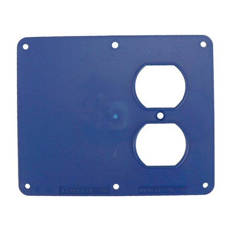 Ericson Electrical Box Cover, 2 Gangs, Duplex Receptacle Cover 8209