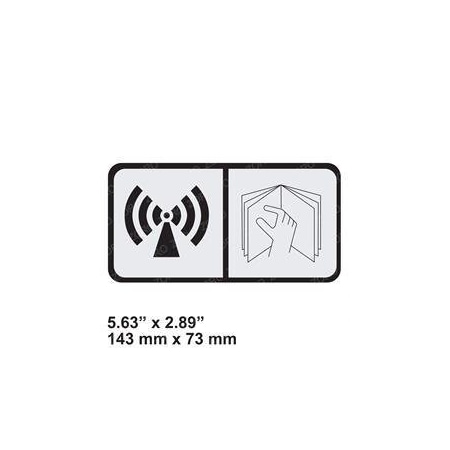 Jlg REPLACEMENT DECAL-RADIO FREQUENCY 1001120989