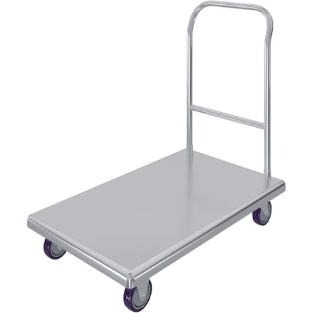 Amgood 21.5 in. x 35 in. x 34 in. Stainless Steel Platform Transport Cart AMG CART-TC-2135K-Z
