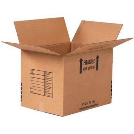 Zoro Select 24 in x 18 in x 24 in Shipping Box, Kraft, Corrugate, Single Wall, 32 ECT 241824DPB