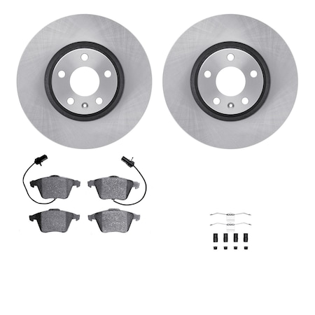 Dynamic Friction Co DFC Brake Rotor with 5000 Brake Pads and Hardware Kit 6512-73316