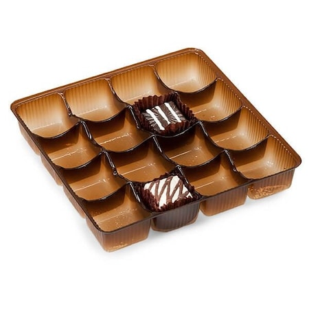 Nashville Wraps Brown Candy Trays, 5 1/2 x 5 1/2 x 1, 100PK M2810CM