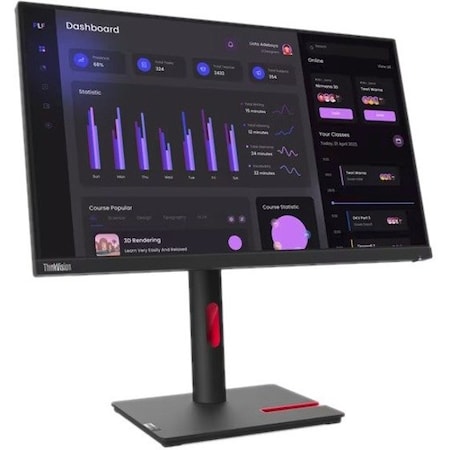 Lenovo ThinkVision T24i-30 24" Class Full HD LED Monitor - 16:9 - Raven Black 63CFMAT1US