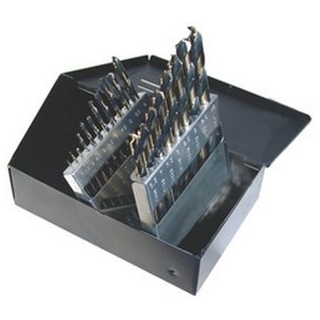 Norseman Drill & Tool Norseman SP19M Magnum Super Premium, Jobber Length, Type 170AG Metric, Black & Gold Drill Set 19pc 58920