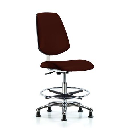 Blue Ridge Ergonomics Clean Room Chair 22" to 29" Height, Vinyl, Burgundy BR-CLR-VMBCH-MB-CR-CF-RG-8569