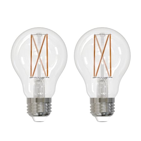 Bulbrite 40W Equivalent Warm White Light A19 Dimmable LED Filament Light Bulb, 2PK 860997