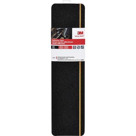 3M Safety Walk Reflective Tread Black, 6" W x 2 ft L MMM7768NA