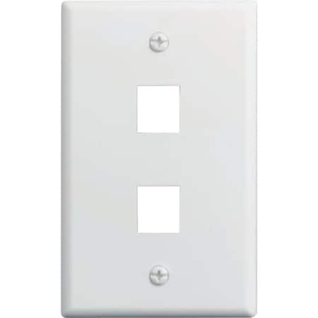 Legrand On-Q 2-Port Keystone Wall Plate Wht F3402WHV1