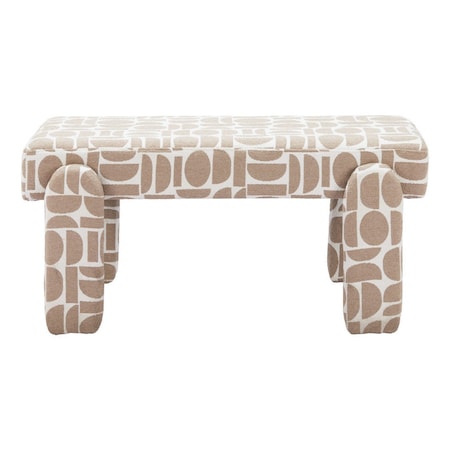 Homeroots 40in Fabric and Plastic Upholstered Bench 668852