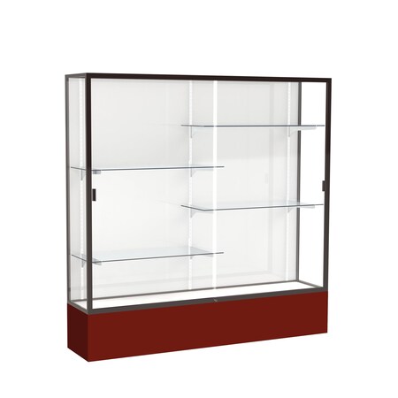 Ghent Spirit Floor Display Case 72x72x16, White, Bronze 376WB-BZ-MN