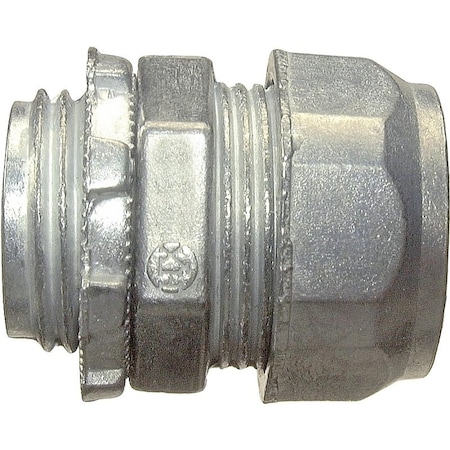 Halex EMT Connector, Compression, Die Cast Zinc 02301B