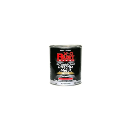True Value Premium Ant-Rust Oil-Base Enamel, Hot Red Gloss, 1-Qt. XO41-QT