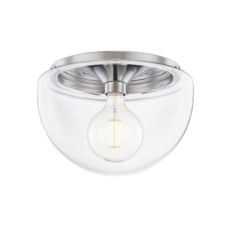 Mitzi Grace 1 Light Flush Mount 9.5 In. Polished Nickel H284501L-PN