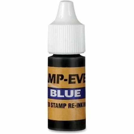 U.S. Stamp & Sign Ink Refill, For Pre-Inked Stamp-Ever Stamps, 0.24 fl. oz. Bottle, Blue 5029