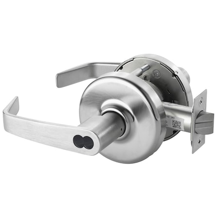 Corbin Russwin Grade 1 Storeroom/Closet Cylindrical Lock, Newport Lever, D Rose, LFIC 7-Pin Less Core, Satin Chrom CLX3357 NZD 626 CL7