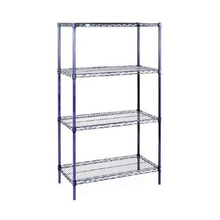 Swivel Solid 4 Shelf Unit, Galvanized - 24 x 60 x 86 in. SW2475995