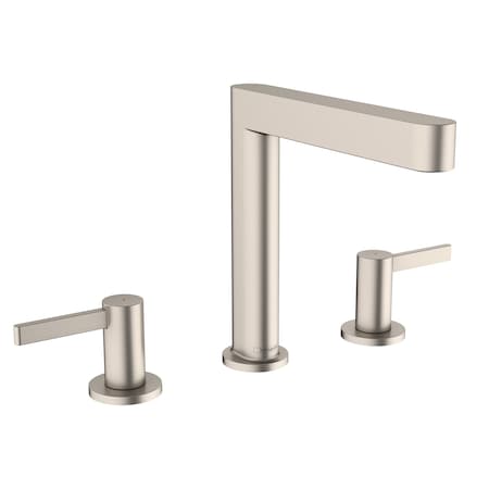 Hansgrohe Finoris Wide-spread Faucet 160 with Pop-up Drain, 1.2 GPM in Brushed Nickel 76034821