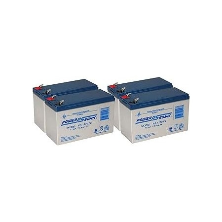 Power-Sonic PS-1270F2 12V 7Ah F2 AGM Rechargeable Battery, 4PK PS-1270 F2