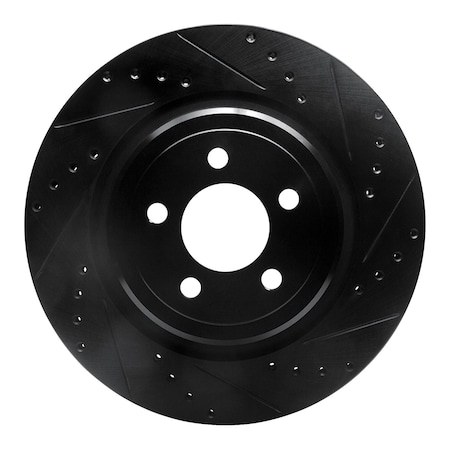 Dynamic Friction Co DFC Brake Rotor - Drilled and Slotted - Black 633-39021R