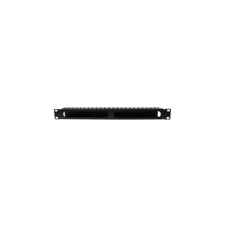 Cable Wholesale 19 Inch Rackmount Cable Management, 24 Slot, 1U, Metal, Black 61B3-10024