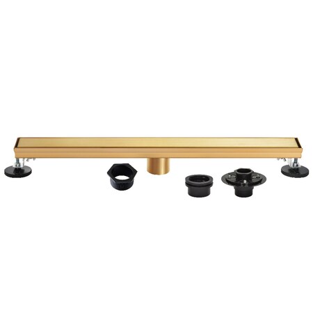 Kingston Brass 28-Inch Stainless Steel Linear Shower Drain with Reversible Tile Insert and Flat Grate BSFK2827