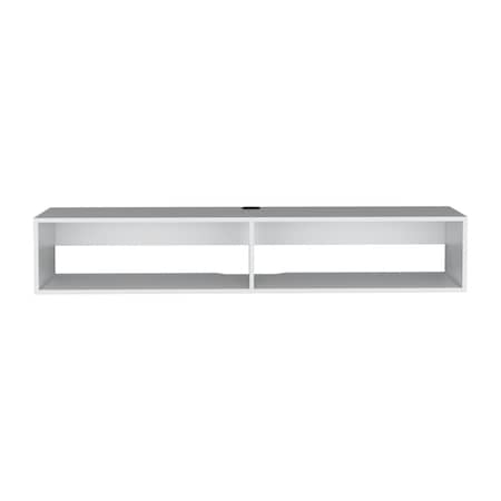 Homeroots 59" White Floating Mount TV Stand 569212