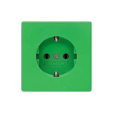 Siemens DELTA style, green SCHUKO socket outlet 10/16 A, 250V with increased touch 5UB1835