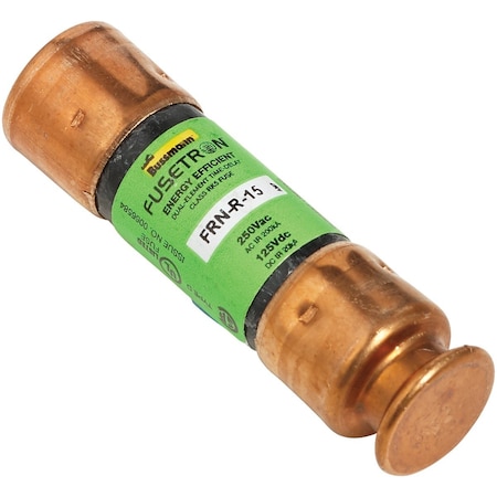Eaton Bussmann 15A FRN-R Cartridge Hvy Dty Time Delay Cartridge Fuse, 2PK BP/FRN-R-15
