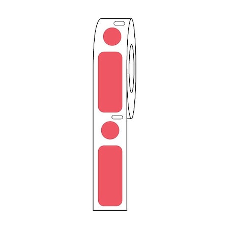 Zoro Select Cryogenic Label, Red, Polypropylene GRAING-DTC43