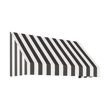 Awntech Awning, Aluminum Frame, Black, White, 56" H CN44-10KW