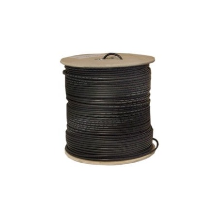Cable Wholesale Bulk RG58/AU Coaxial Cable, Black, 20 AWG, Copper Stranded Center Conductor, Braided Shield, 10X1-022MH