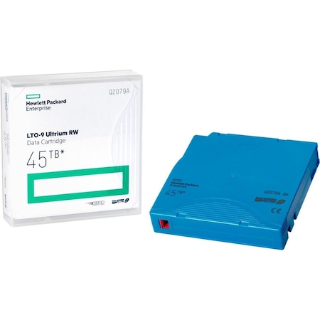 Aruba HPE LTO-9 Ultrium 45TB RW Non Custom Labeled 20 Data Cartridges with Cases Q2079AN