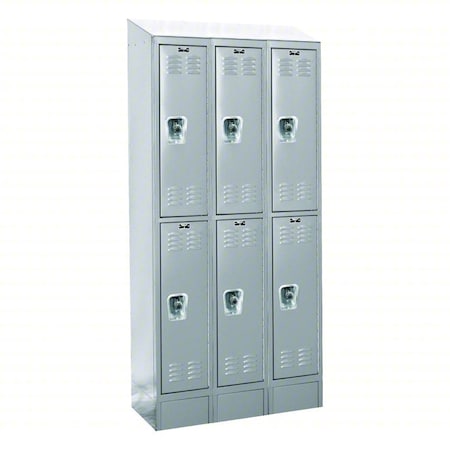 Hallowell Locker, 12 in W, 15 in D, 78 in H URB3258-2ASB-PL