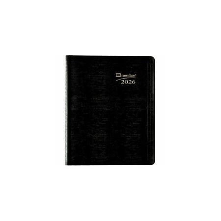 Brownline Appointment Book, 8-7/8X7-1/8 in., Black CB1200.BLK