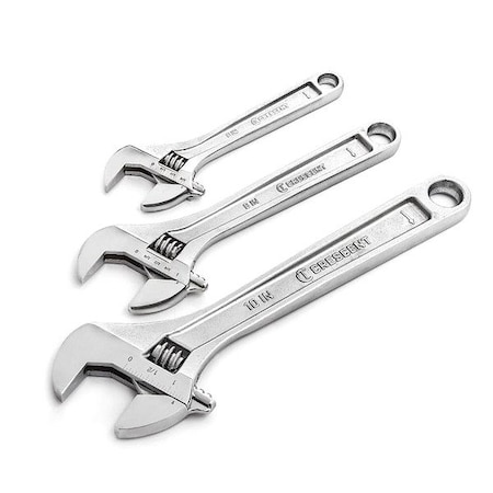 Crescent 3 Piece Adjustable Wrench Set 6", 8" & 10" AC3PC
