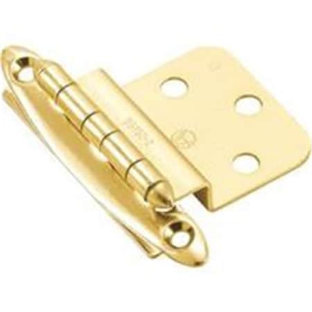 Amerock 0.37 in. Cabinet Hinge, Bright Brass 6142350