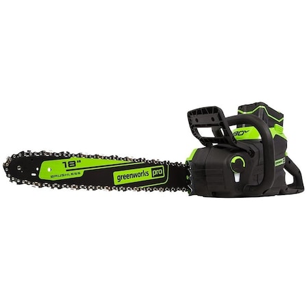 Greenworks Pro Series Chainsaw, Battery Included, 4 Ah, 80 V, LithiumIon, 32 in Cutting Capacity, 18 in L Bar 2019902